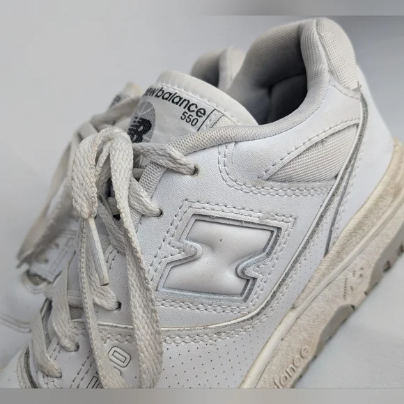 New Balance 550 White and silver BB550 sneakers Women Size 6 90' Style - Picture 8 of 13